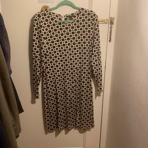 Black and white silk/cotton stretch dress vintage Banana Republic